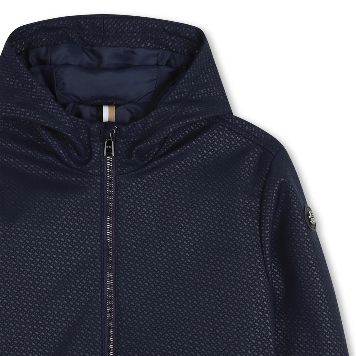 BOSS BOYS NAVY HOODED WINDBREAKER J52997