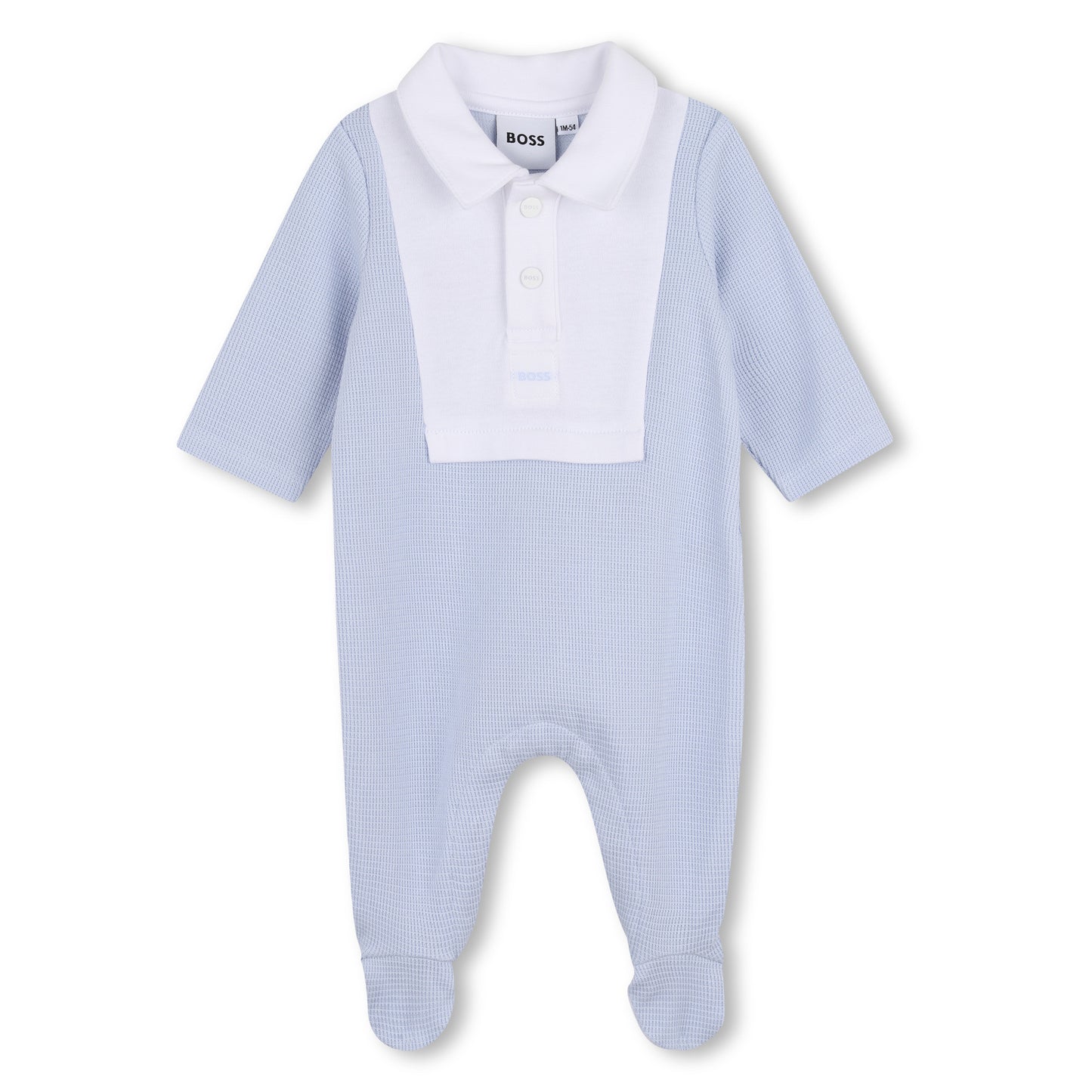 BOSS BABY BOY PALE BLUE BABYGROW J53040