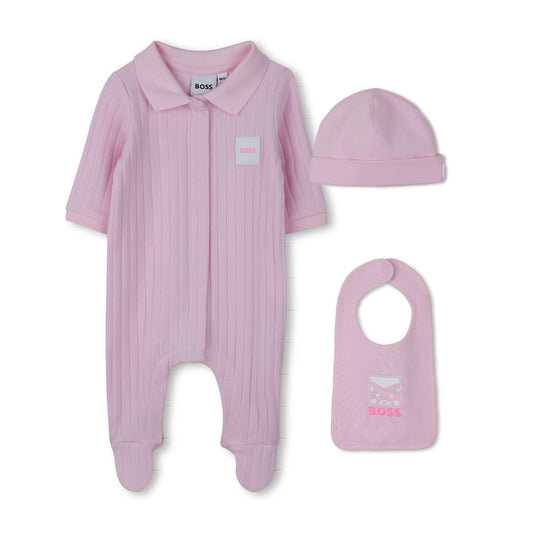 BOSS BABY GIRL PINK 3 PCE SET J53060