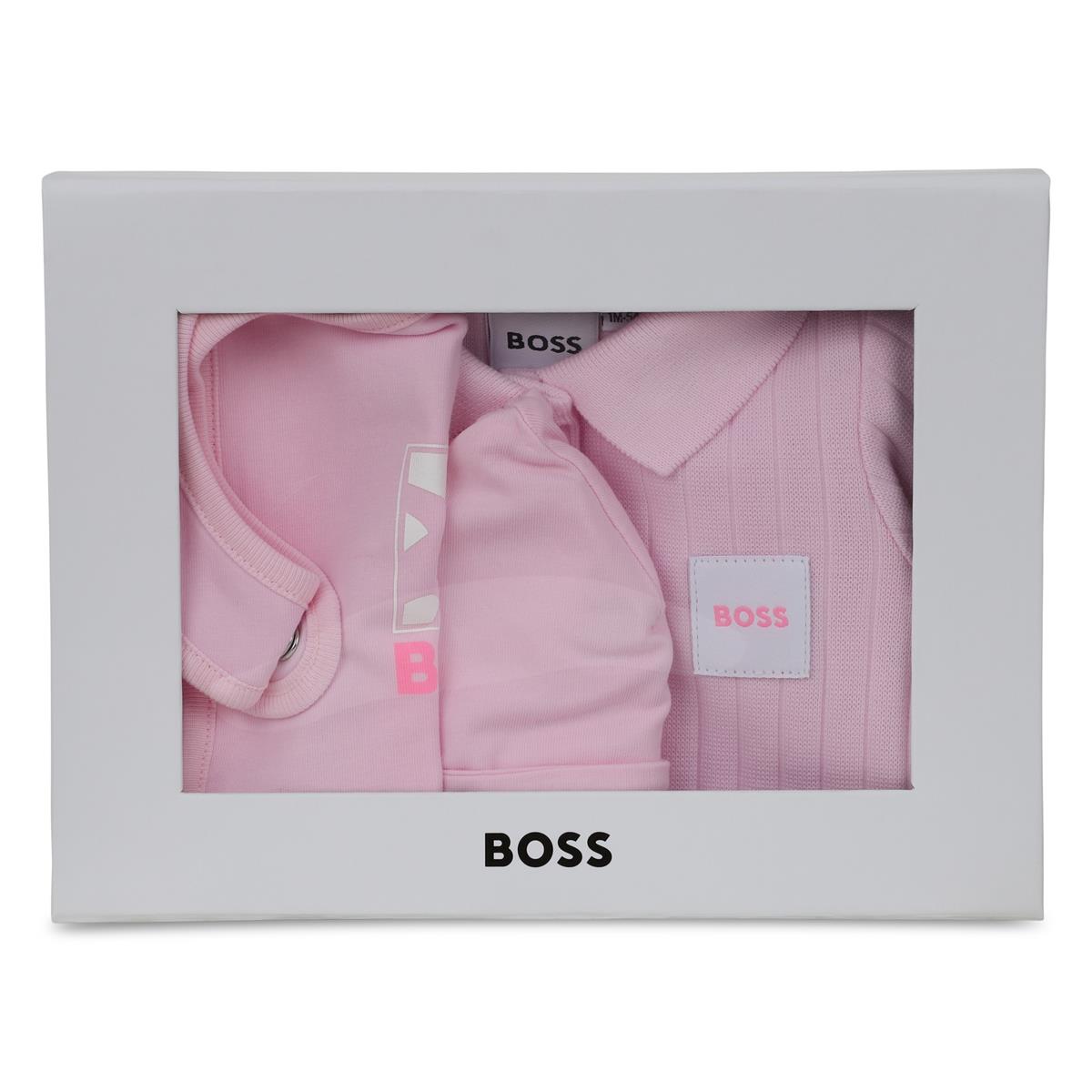 BOSS BABY GIRL PINK 3 PCE SET J53060