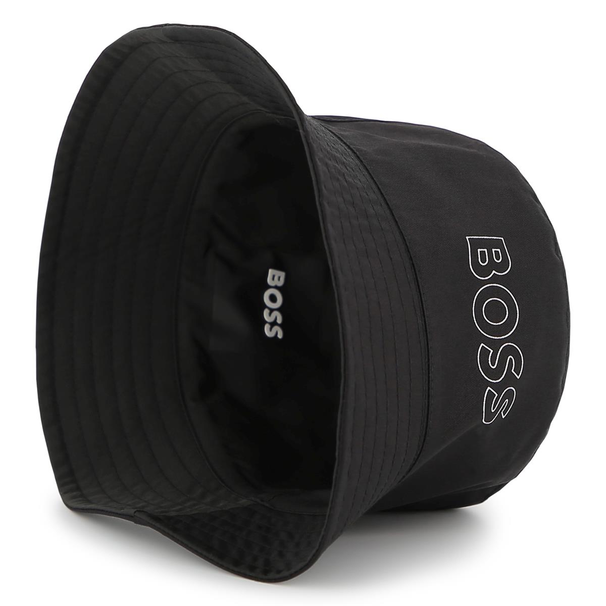 BOSS BOYS BLACK REVERSIBLE BUCKET HAT J53113