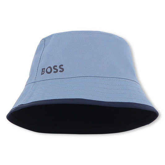 BOSS BABY/TODDLER BLUE REVERSIBLE BUCKET HAT J53140