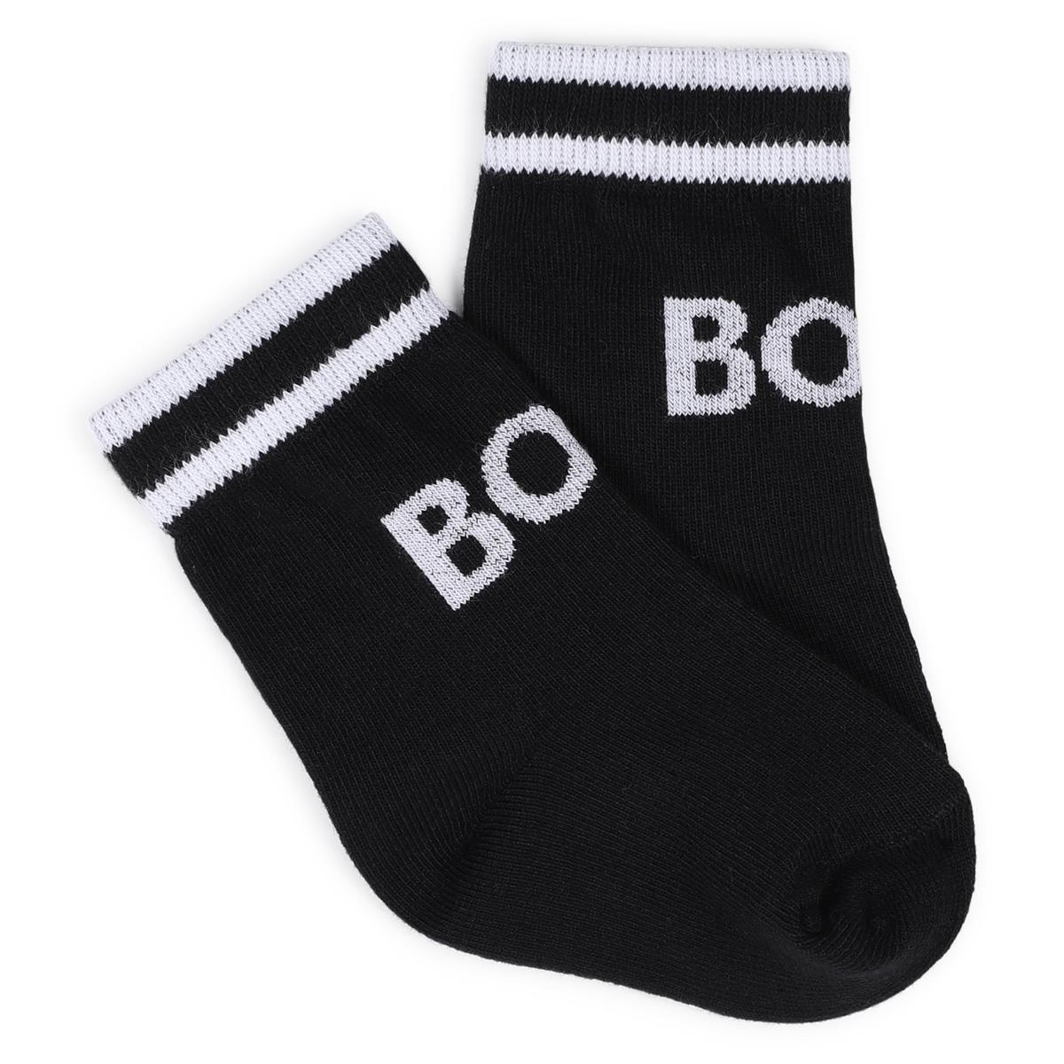 BOSS BABY/TODDLER BLACK SOCKS J53146