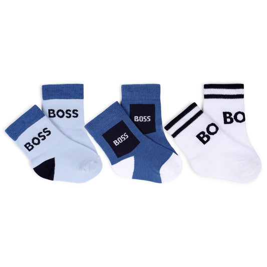 BOSS BABY/TODDLER WHITE SOCKS J53146