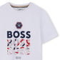 BOSS BOYS WHITE ENGLAND LOGO T SHIRT J53253