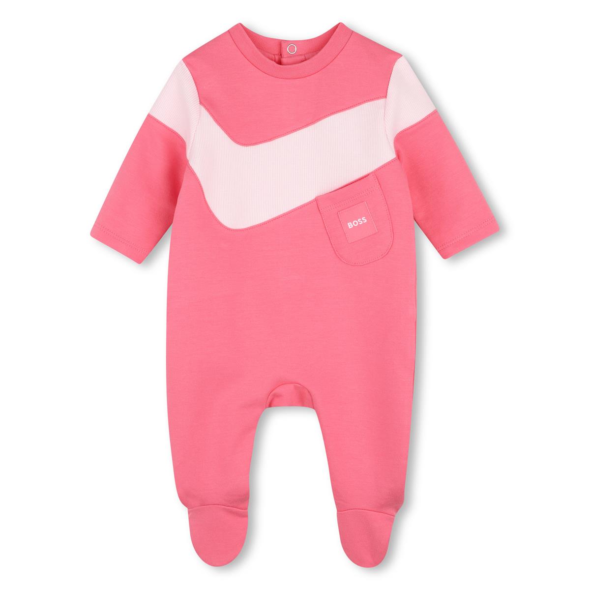 BOSS NB GIRL PINK BABY GROW J53325