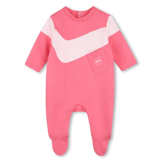 BOSS NB GIRL PINK BABY GROW J53325