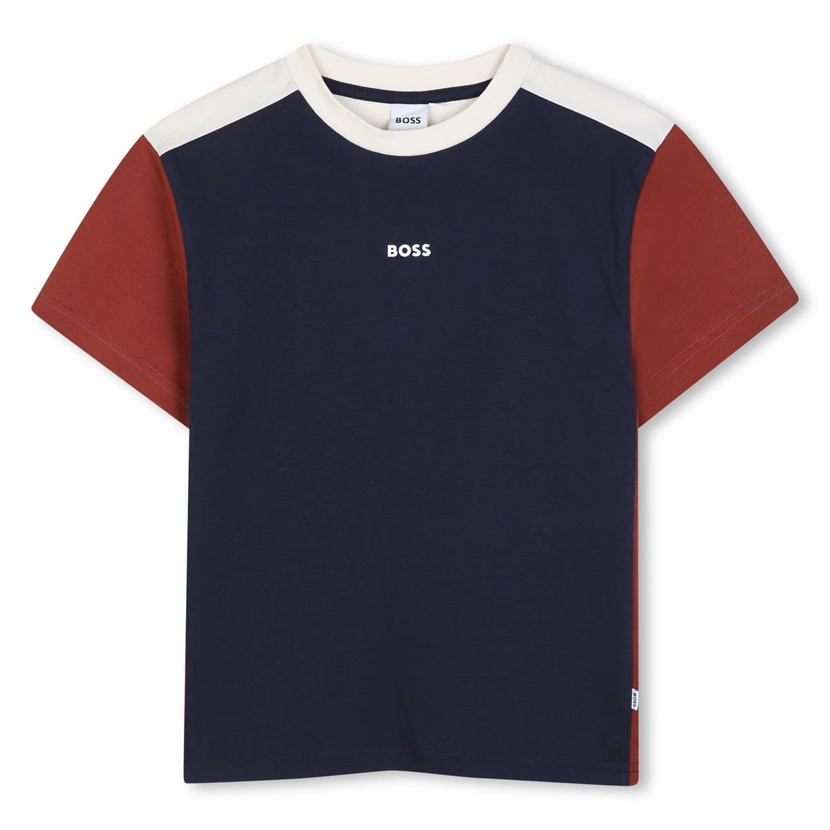 BOSS BOYS NAVY/RED T SHIRT J53422