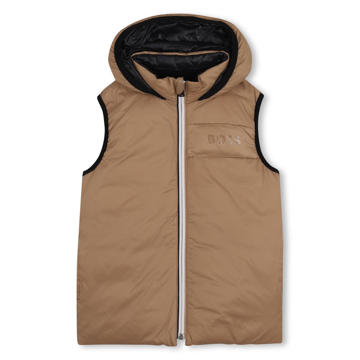 BOSS BOY BEIGE REVERSIBLE BODY WARMER/GILET J53436