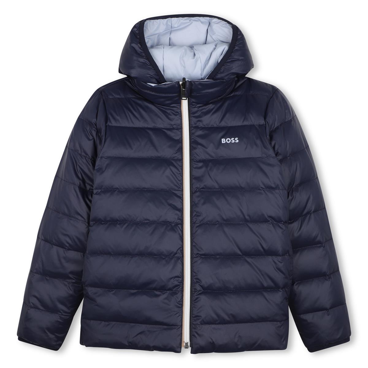 BOSS BOY NAVY/PALE BLUE REVERSIBLE PUFFER JACKET J53439
