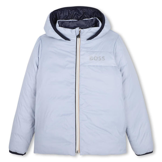 BOSS BOY NAVY/PALE BLUE REVERSIBLE PUFFER JACKET J53439