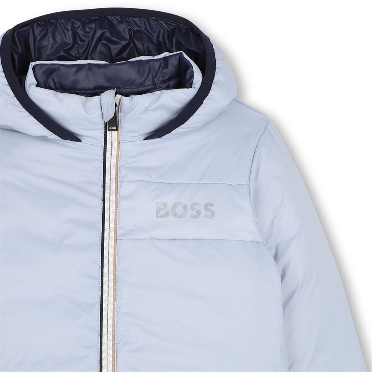 BOSS BOY NAVY/PALE BLUE REVERSIBLE PUFFER JACKET J53439