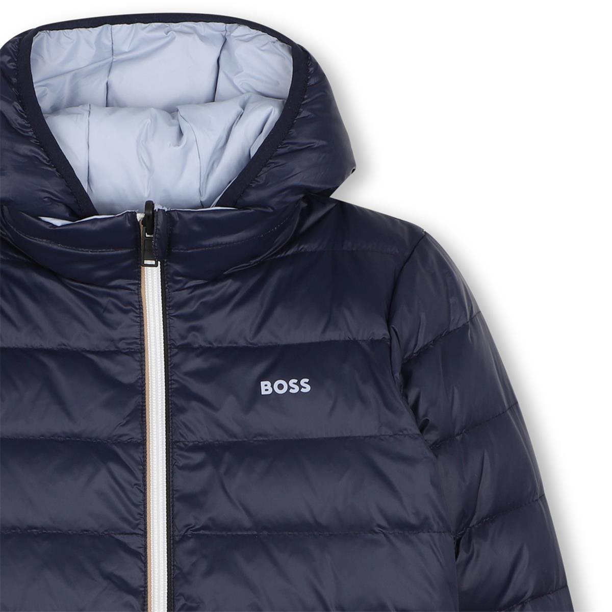 BOSS BOY NAVY/PALE BLUE REVERSIBLE PUFFER JACKET J53439