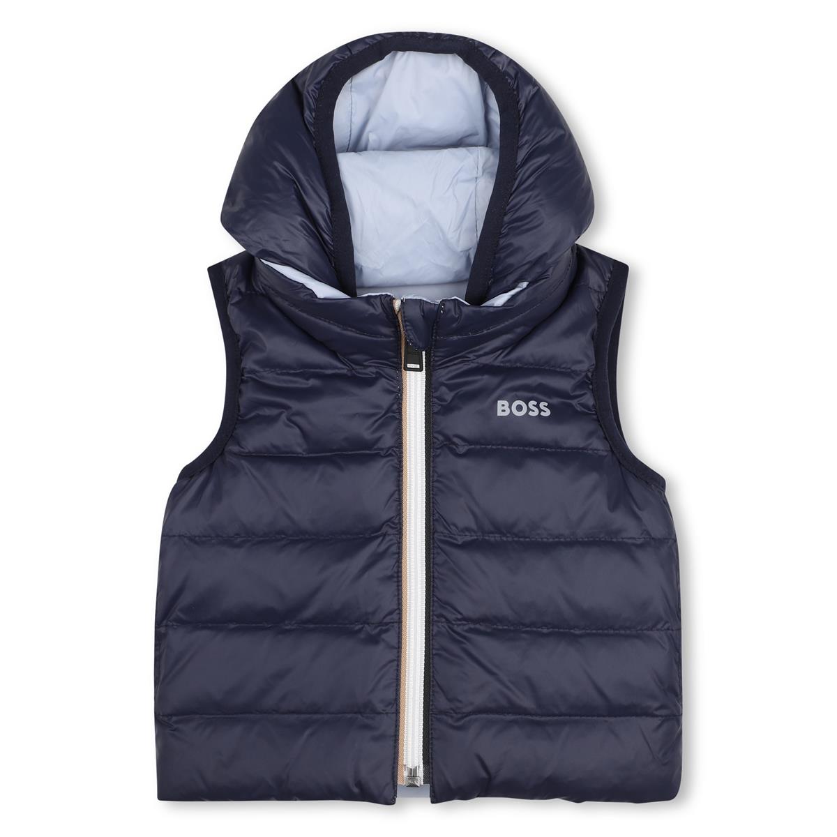 BOSS BABY/TODDLER BLUE REVERSIBLE BODYWARMER/GILET J53506