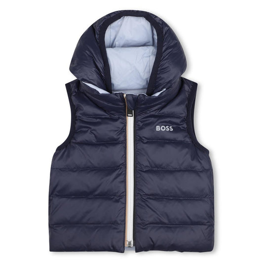 BOSS BABY/TODDLER BLUE REVERSIBLE BODYWARMER/GILET J53506