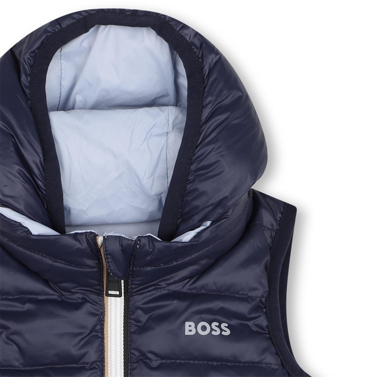 BOSS BABY/TODDLER BLUE REVERSIBLE BODYWARMER/GILET J53506