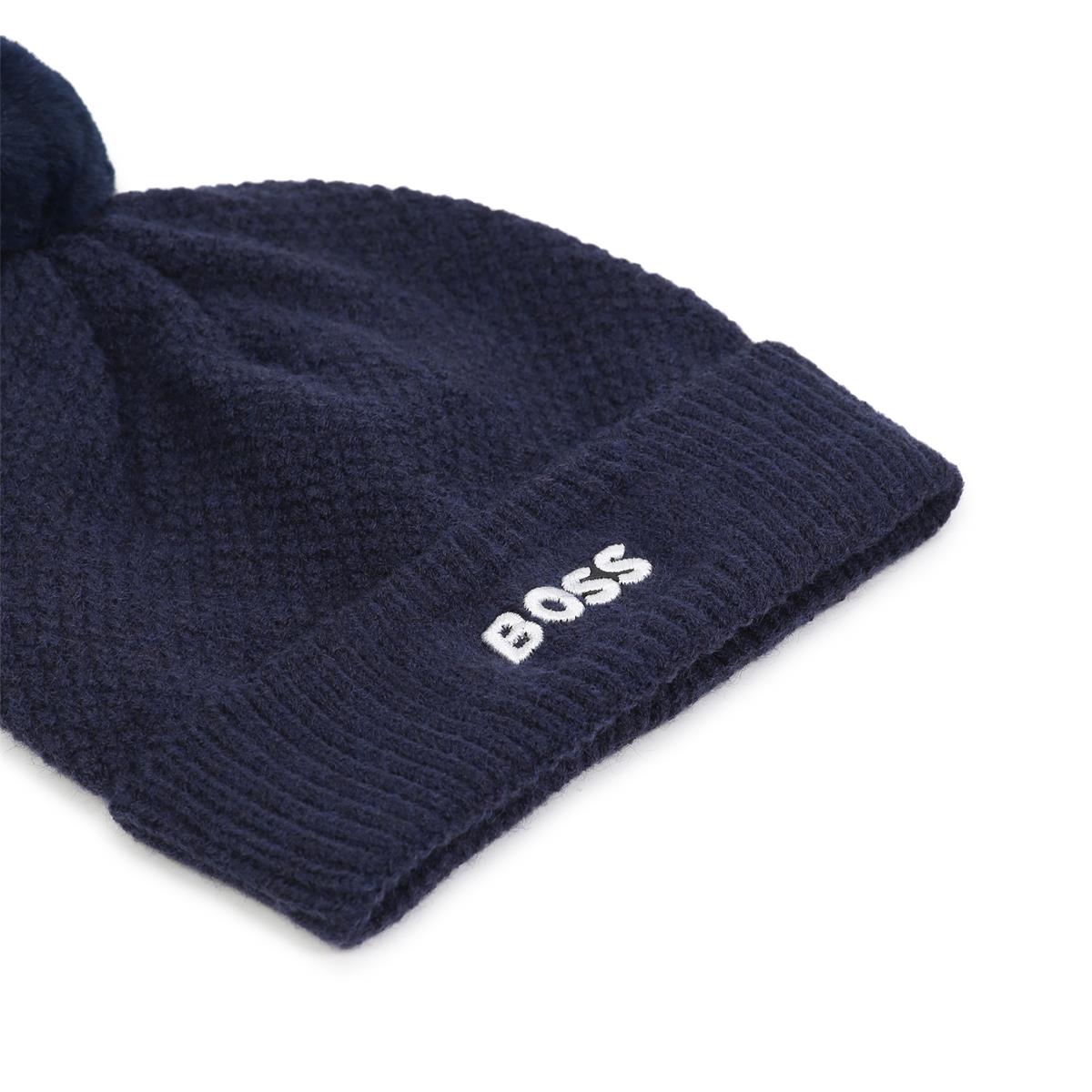BOSS NAVY BABY BOY HAT J53576