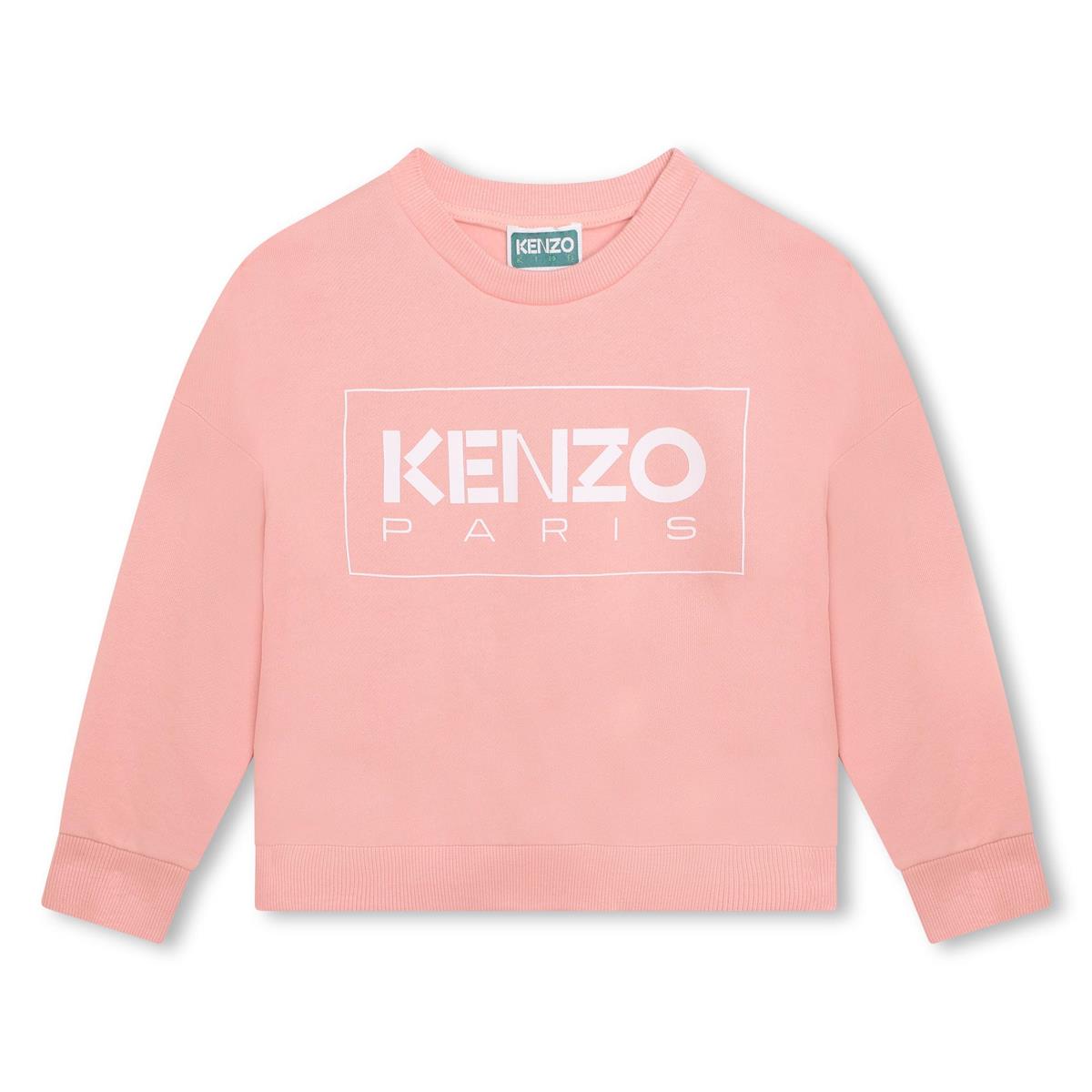 KENZO Kids Girls Pink Logo Sweatshirt