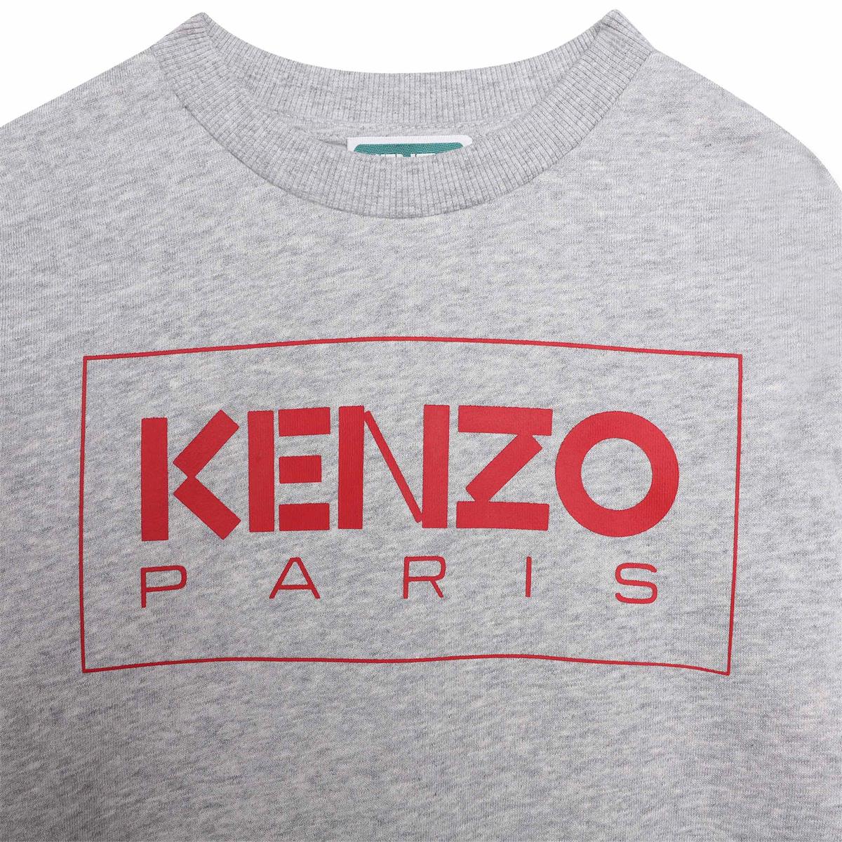 KENZO Kids Girls Grey Logo Sweatshirt & Leggings Set