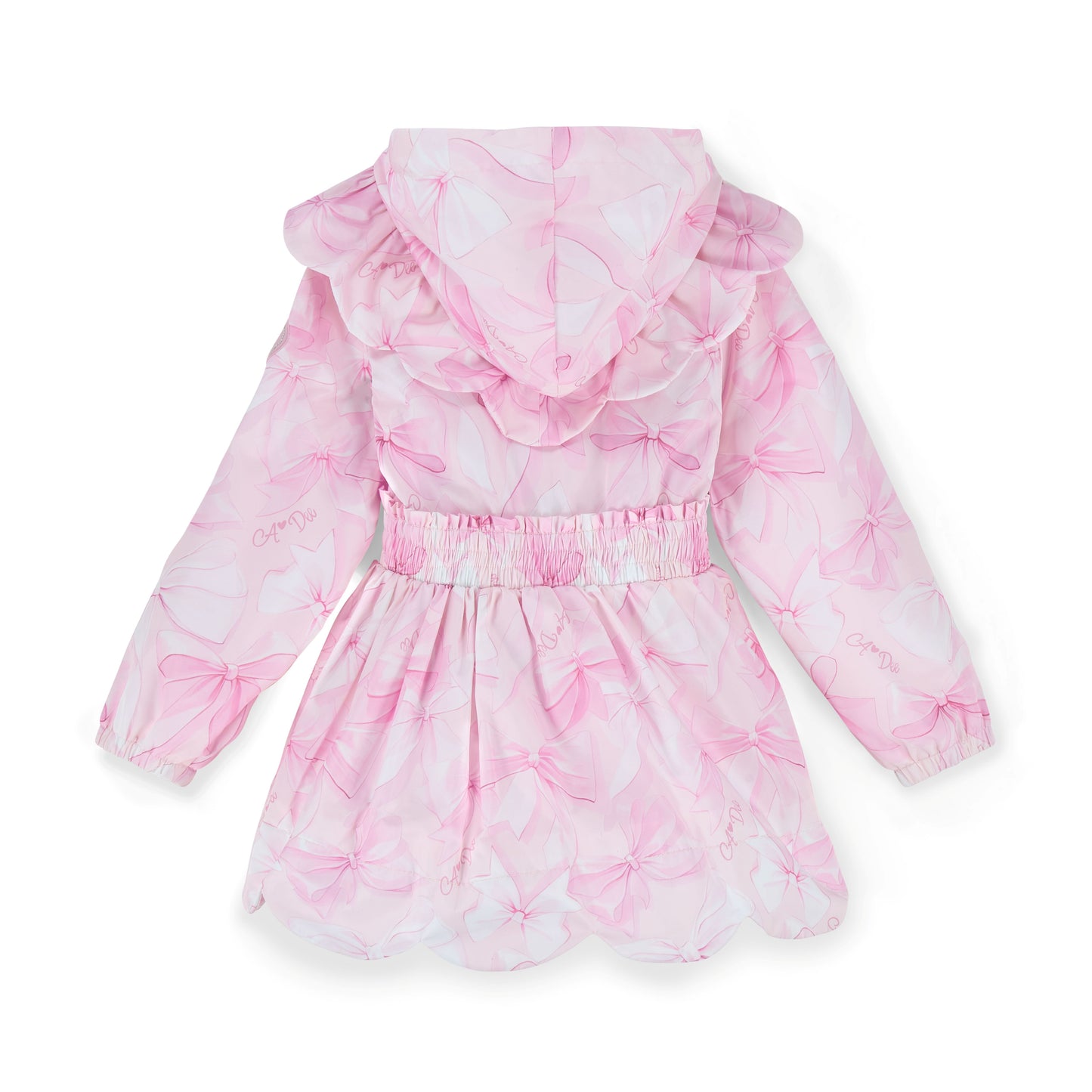 A DEE RIVER BOW PRINT PINK BLOSSOM HOODED JACKET S261201
