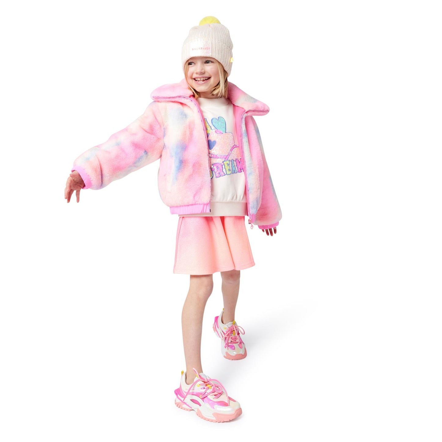 BILLIEBLUSH GIRLS PINK/BLUE SKIRT SET U21371/U21322