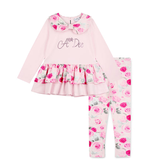 A DEE ADELINE ROSE PRINT PEPLUM LEGGING SET W261501
