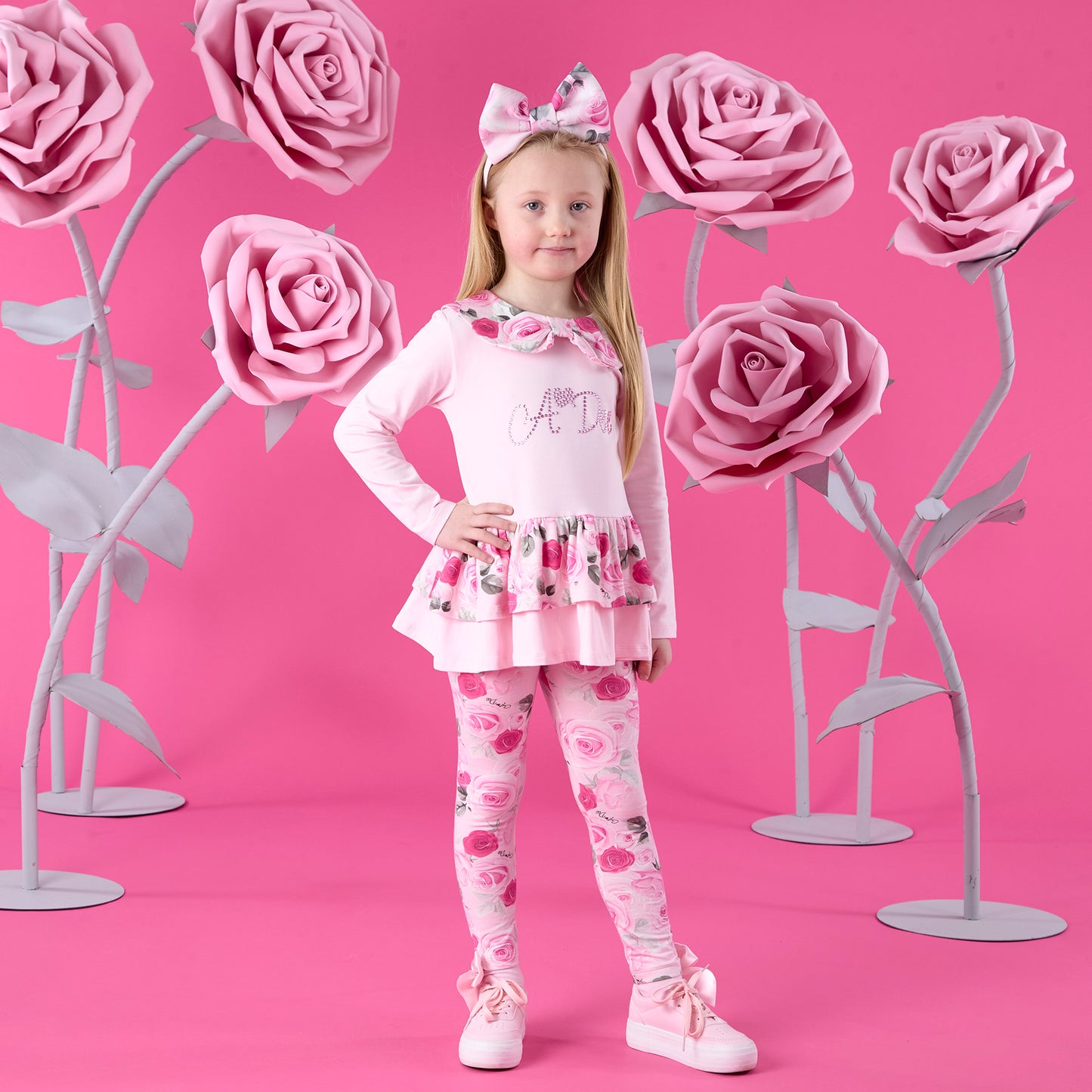 A DEE ADELINE ROSE PRINT PEPLUM LEGGING SET W261501
