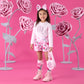 A DEE AMAYA ROSE PRINT SHORT SET W261506
