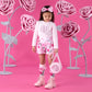 A DEE AMAYA ROSE PRINT SHORT SET W261506