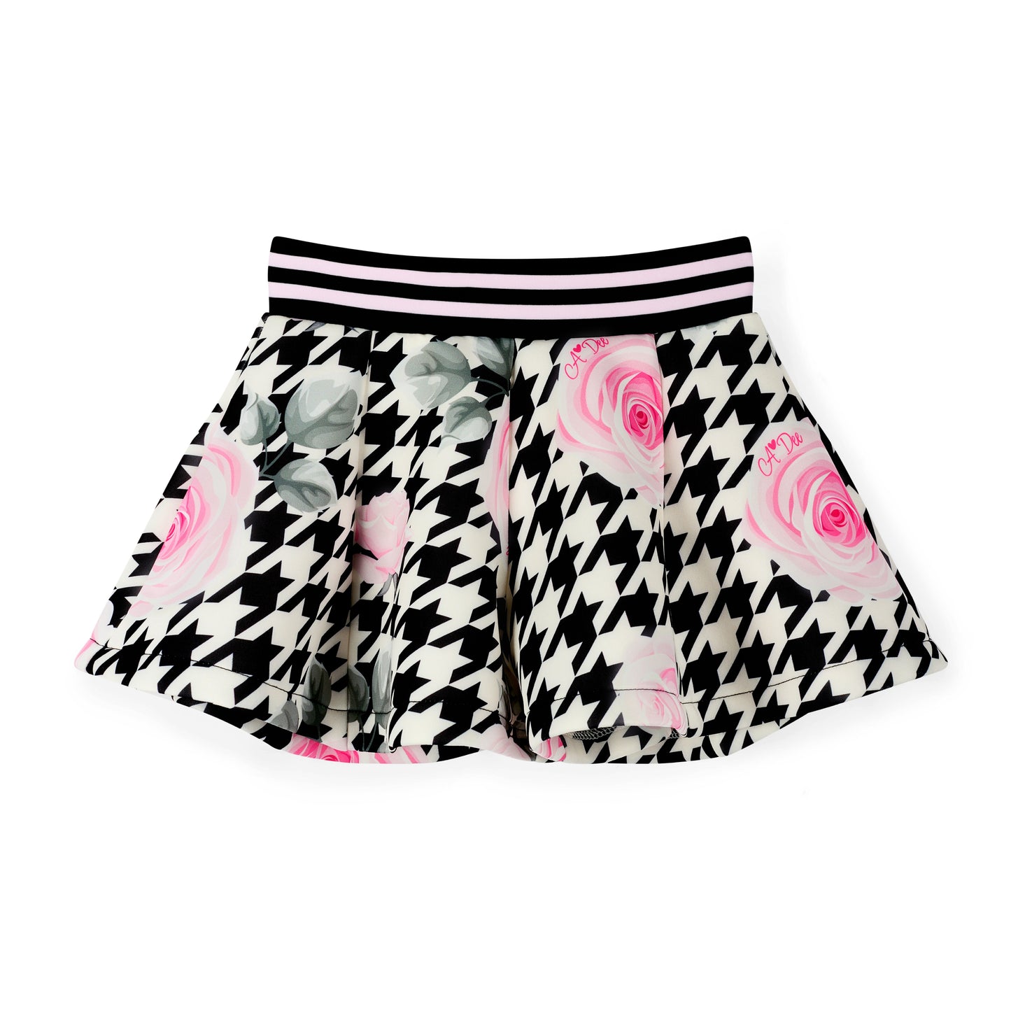 A DEE AMY HOUNDSTOOTH PRINT SHORT SET W261509