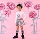 A DEE AMY HOUNDSTOOTH PRINT SHORT SET W261509