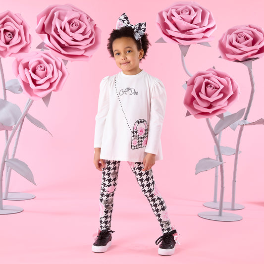 A DEE ARABELLA HOUNDSTOOTH PRINT LEGGING SET W261510