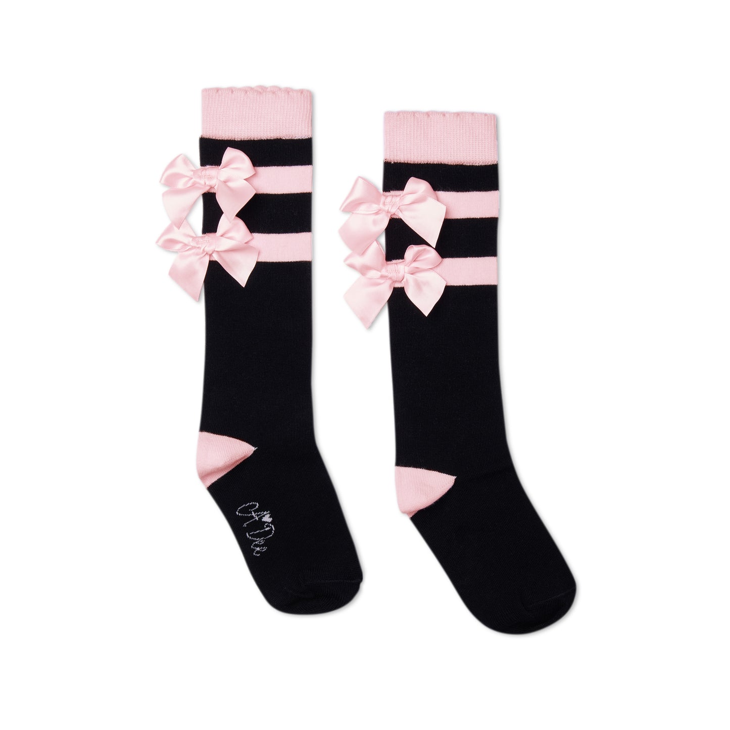 A DEE ASTRID STRIPE AND BOW KNEE HIGH SOCKS W261906