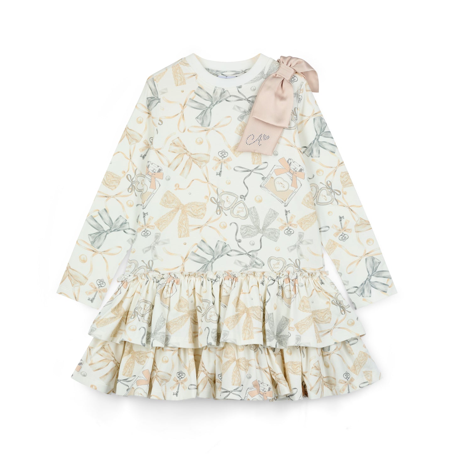 ADEE BAILEY BOW PRINT JERSEY DRESS W262708