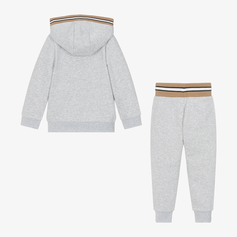 BOSS BOYS GREY TRACKSUIT J51135