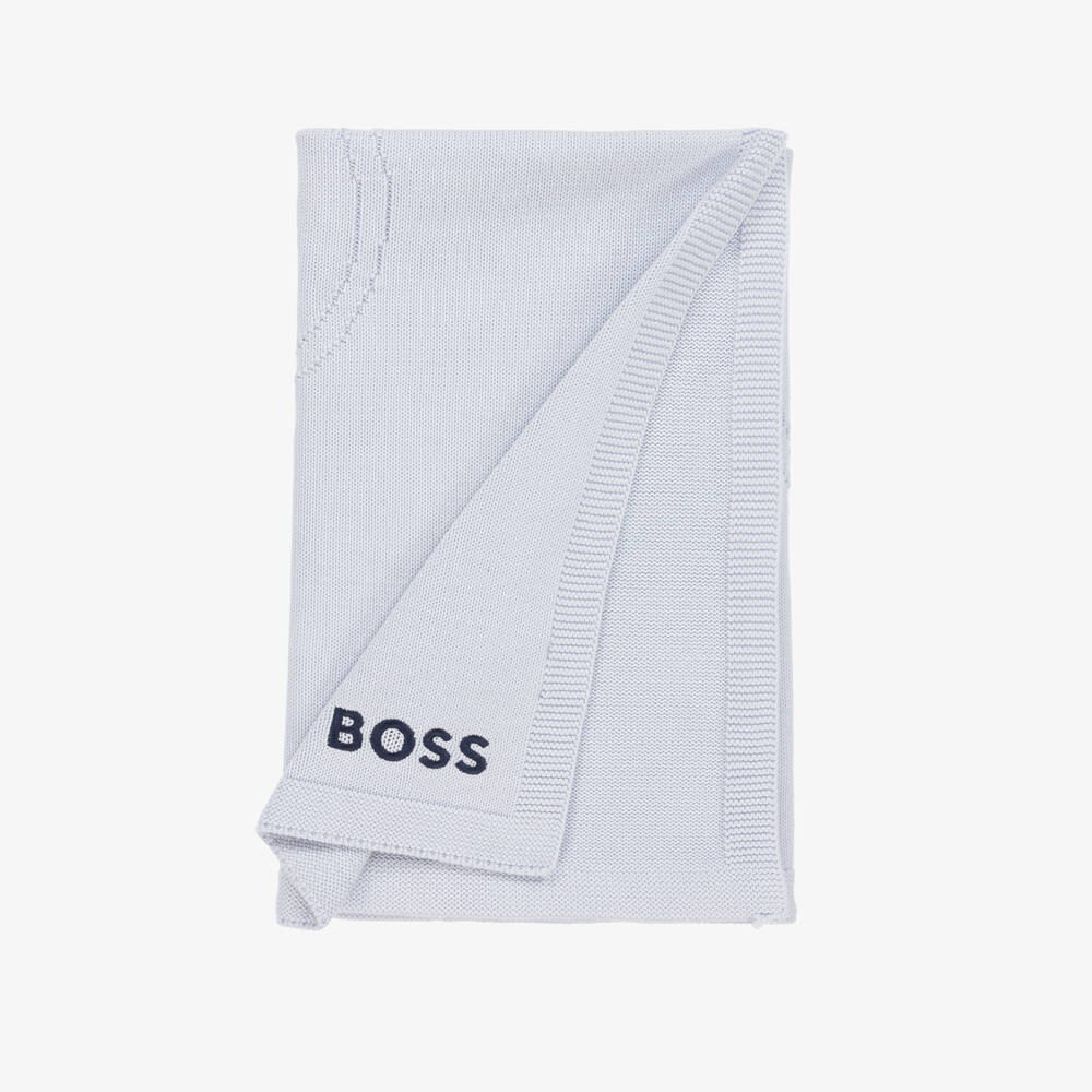 BOSS PALE BLUE BABY BLANKET