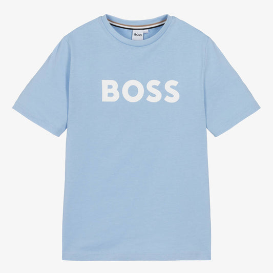 Boss Boys Pale Blue Classic T shirt