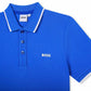 BOSS Boys Blue Logo Polo Shirt J25O90