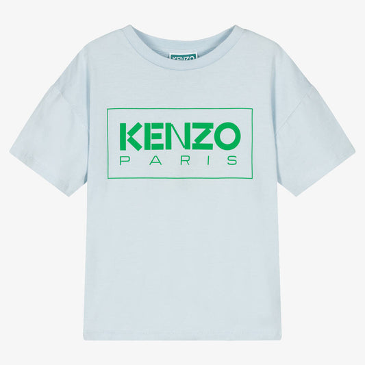 KENZO Kids Boys Blue Logo T-Shirt