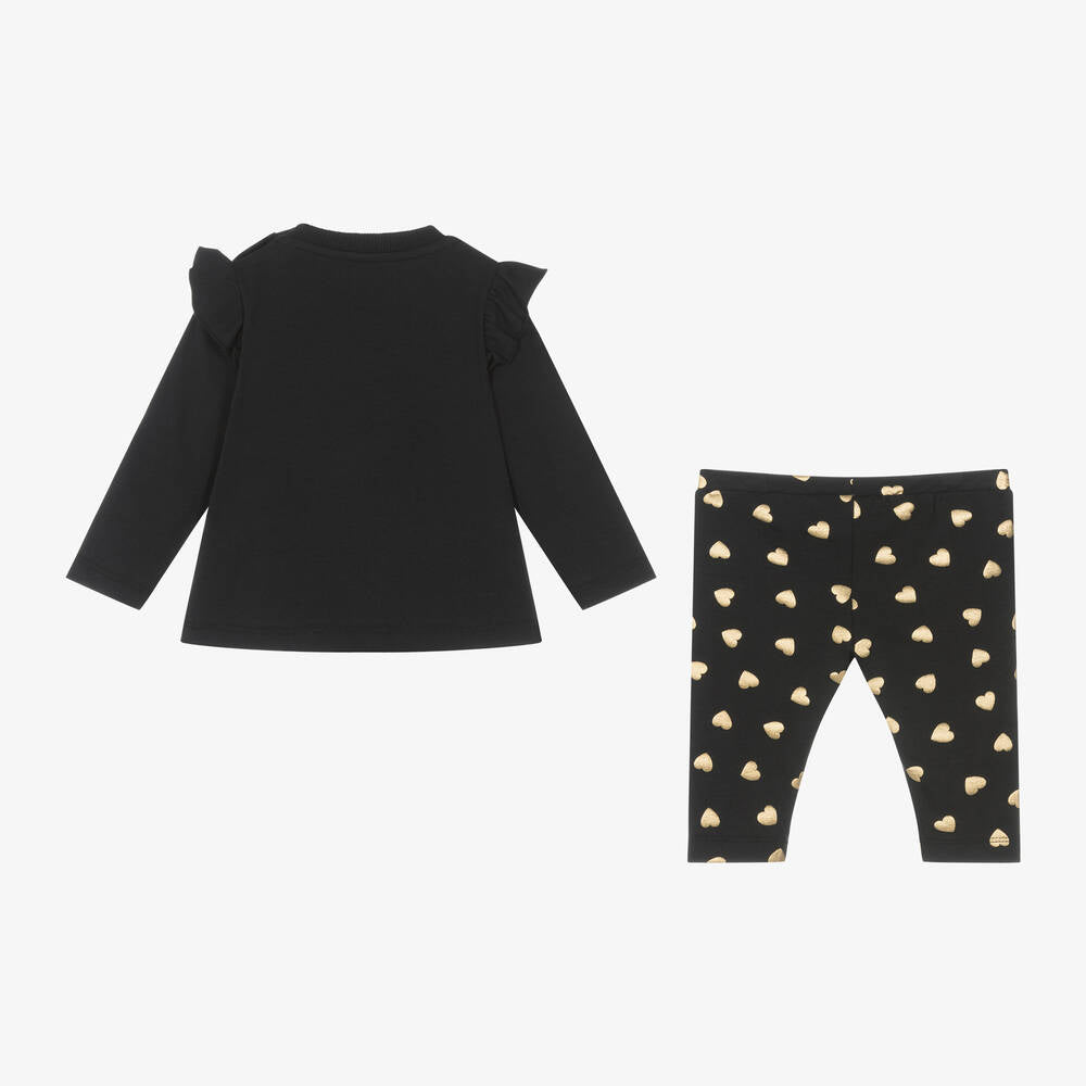 MOSCHINO BABY/TODDLER GIRLS LEGGINGS SET MBK01X