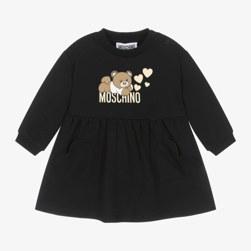 MOSCHINO BABY/TODDLER BLACK DRESS  MDV0BL