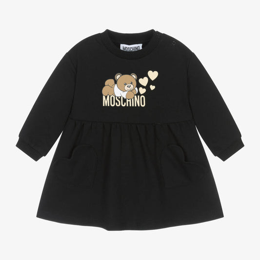 MOSCHINO BABY/TODDLER BLACK DRESS  MDV0BL