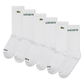 LACOSTE WHITE CREW PACK OF 6 SOCKS B46511