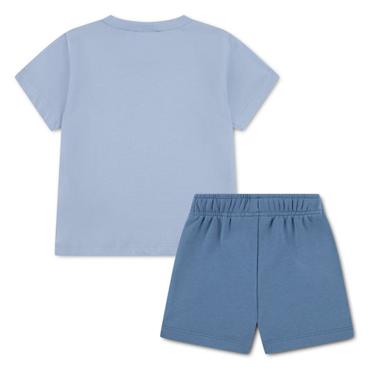 LACOSTE BOYS BLUE T SHIRT & SHORTS SET 847559