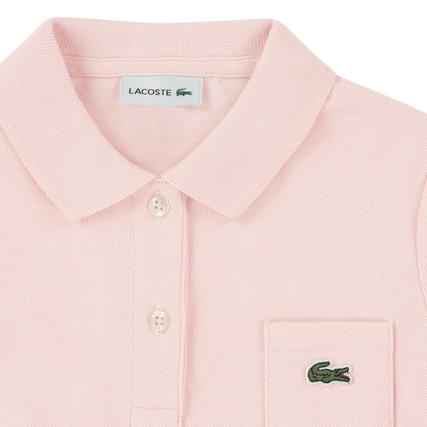 LACOSTE PINK PIQUE POLO DRESS 347066