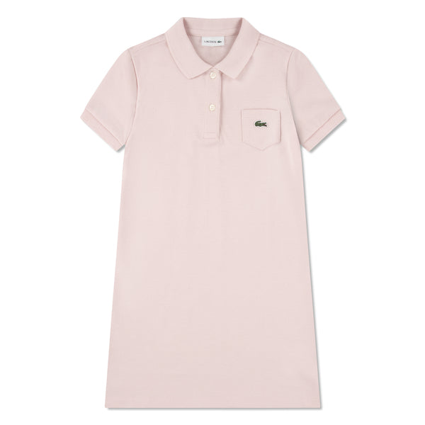 LACOSTE PINK PIQUE POLO DRESS 347066