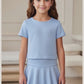 RALPH LAUREN GIRL BLUE SKIRT & TOP SET