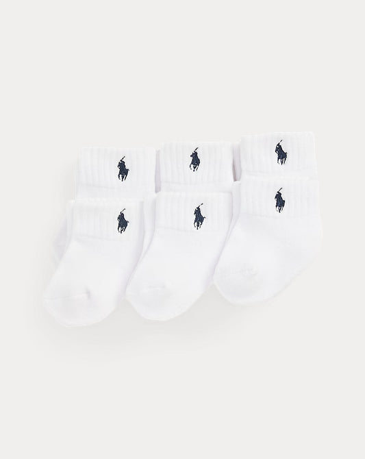 RALPH LAUREN BABY/TODDLER 6 PACK SOCKS 74057001
