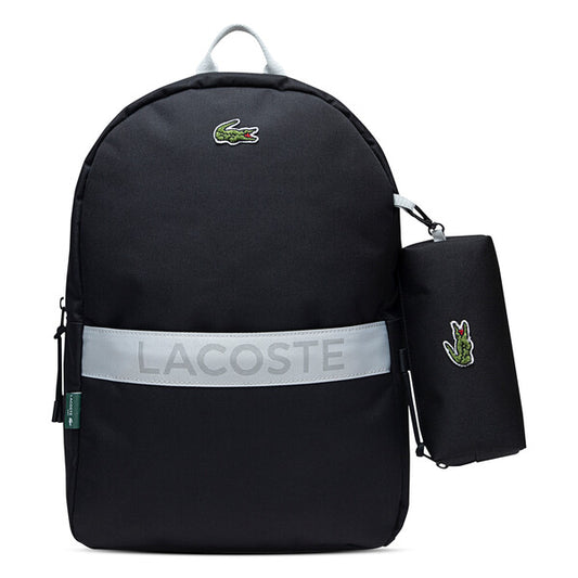 LACOSTE BLACK BACKPACK 9A6214
