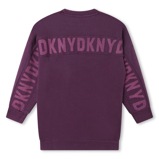 DKNY Girls Purple Logo Dress